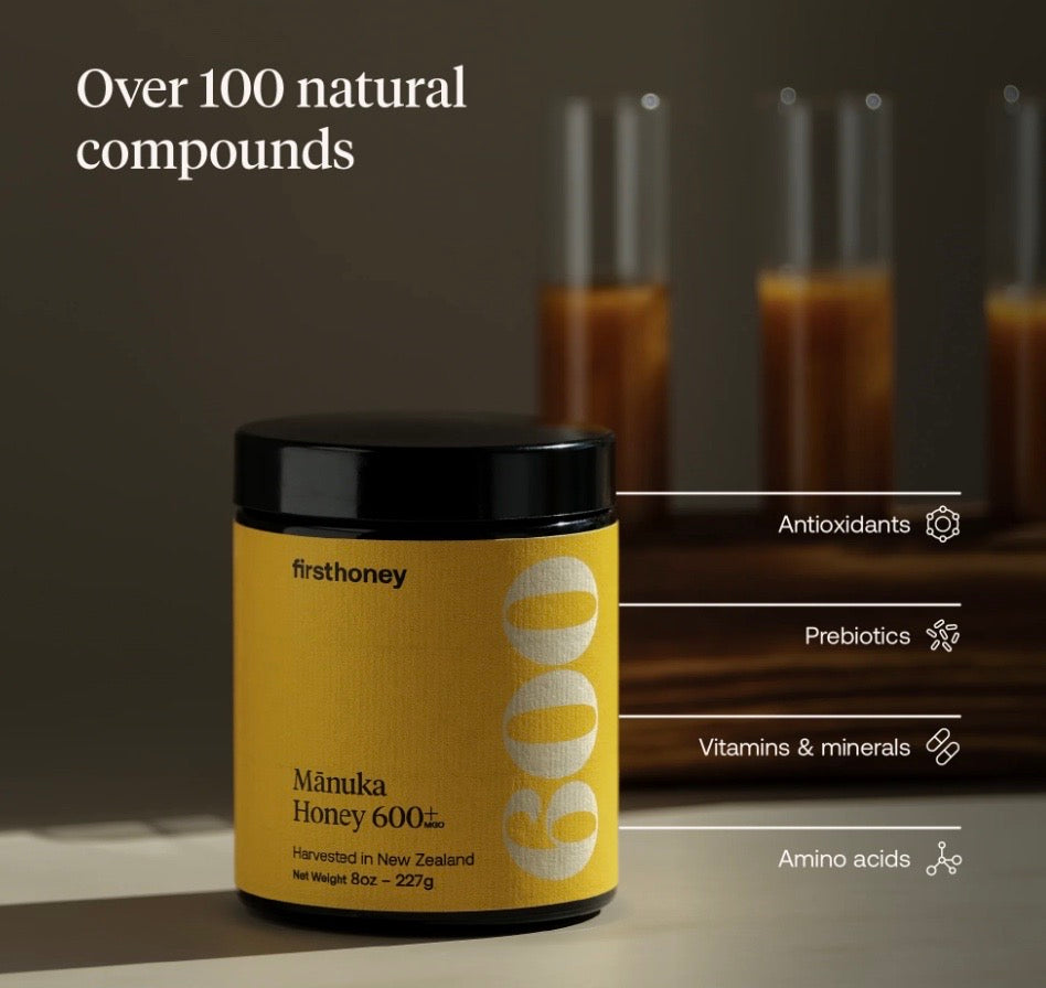 First Honey Premium Mānuka Honey 600+ MGO