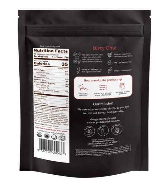 Organic Traditions Dirty Chai Drink Mix