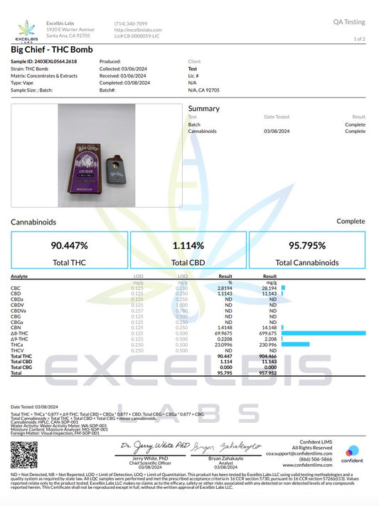 Big Chief THC Bomb Disposable Vape