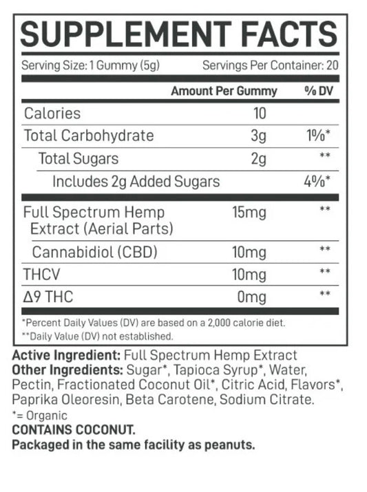 Extract Labs THCV Energy Gummies