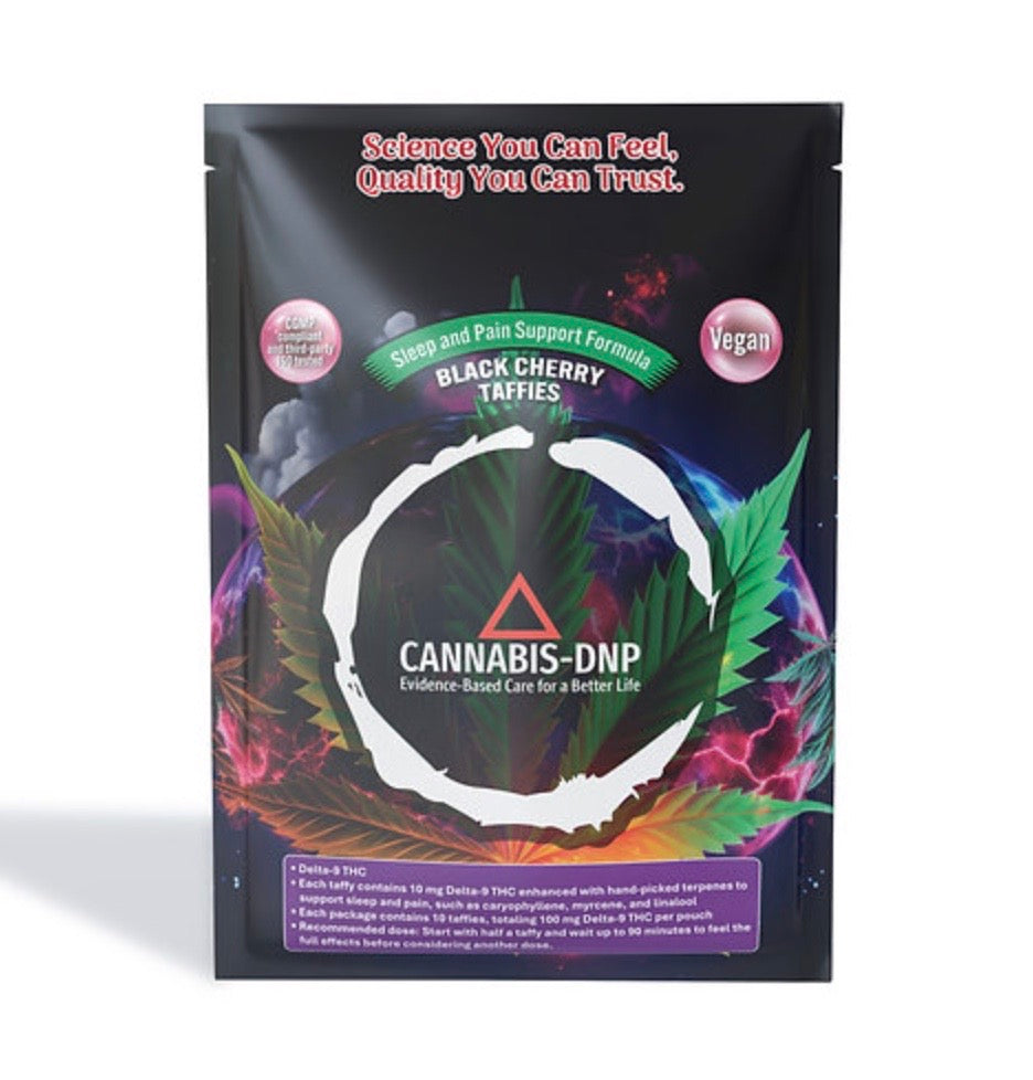 Sleep & Pain Support Taffies | Black Cherry | Delta-9 THC