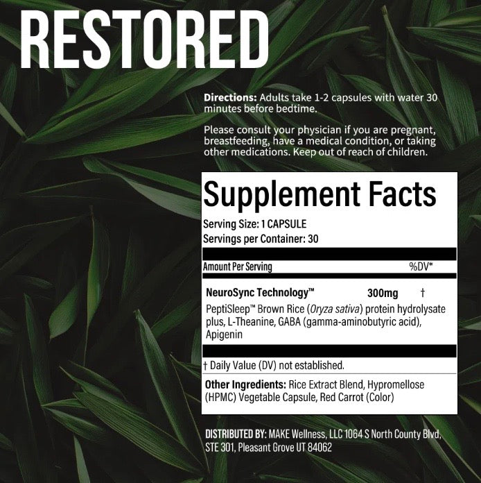 Make Wellness Restored Peptides