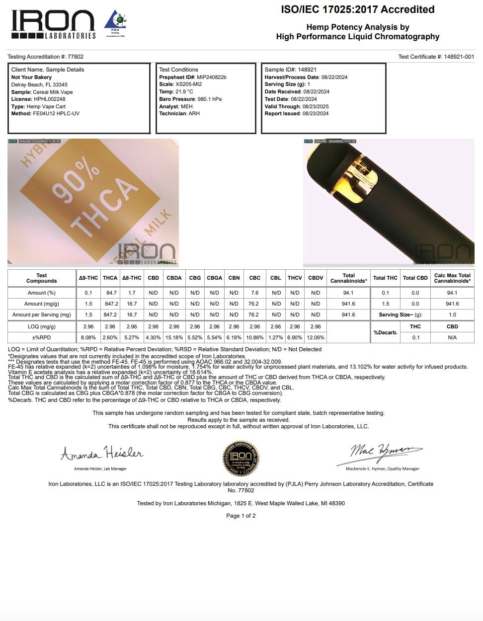 NYB 90% THCA – 1ML VAPE