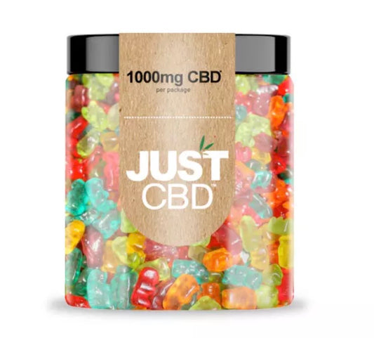 JustCBD gummy bears 1,000mg jar