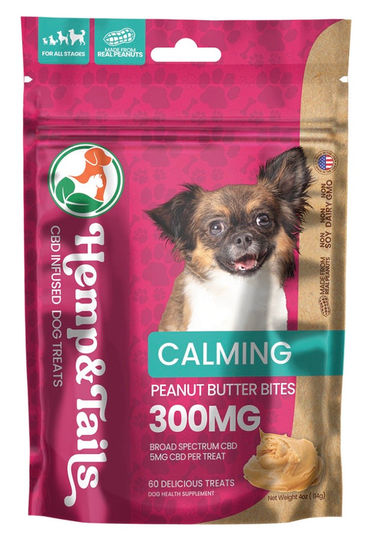 Hemp & Tails Dog Treats - Calming - Peanut Butter Bites