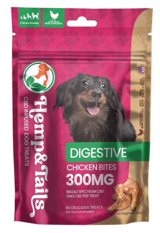 Hemp & Tails Dog Treats - Digestive - Chicken Bites