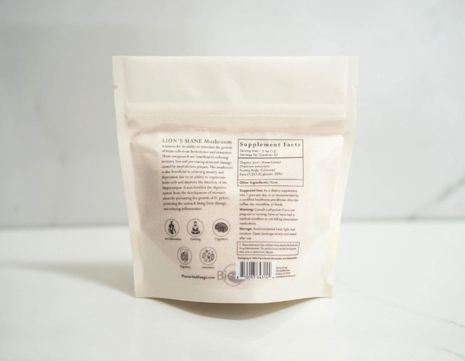 Lion’s Mane Mushroom Powder from Plantae + Fungi