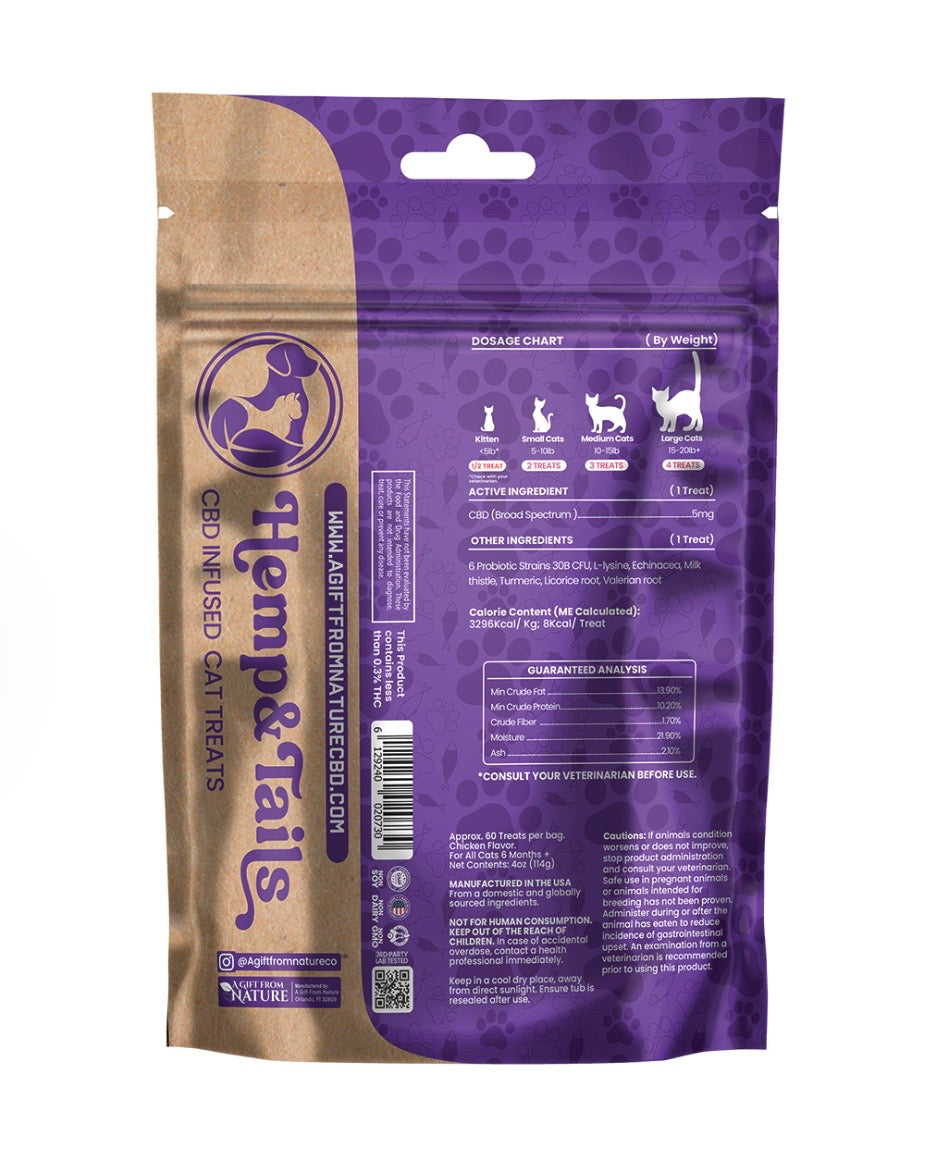 Hemp & Tails Cat Treats - Immune - Chicken Bites
