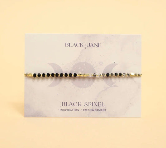 Good Vibes Gemstone Bracelet | Black Spinel