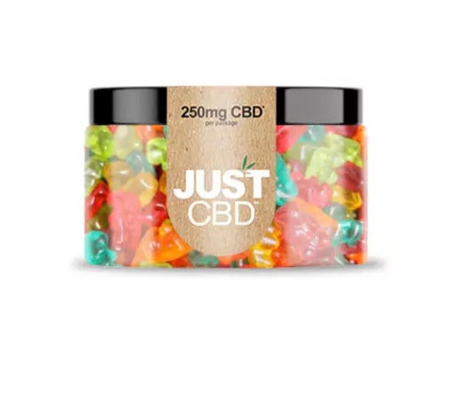 JustCBD gummy bears 250mg jar