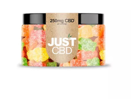 JustCBD sour bears 250mg jar