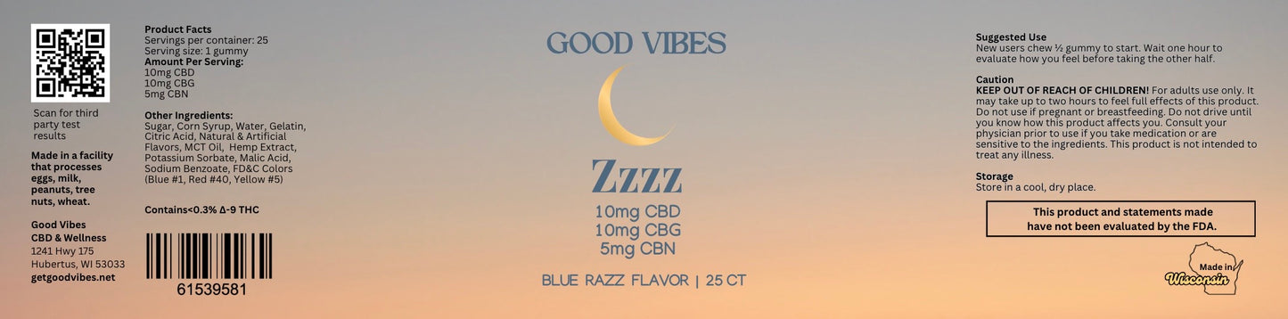 Good Vibes Zzzz gummies